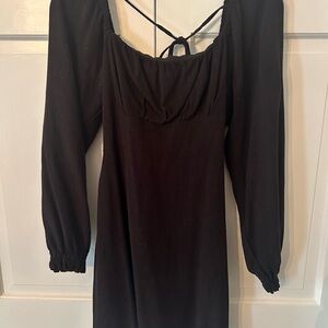 Forever 21 Black Long Sleeve Sundress